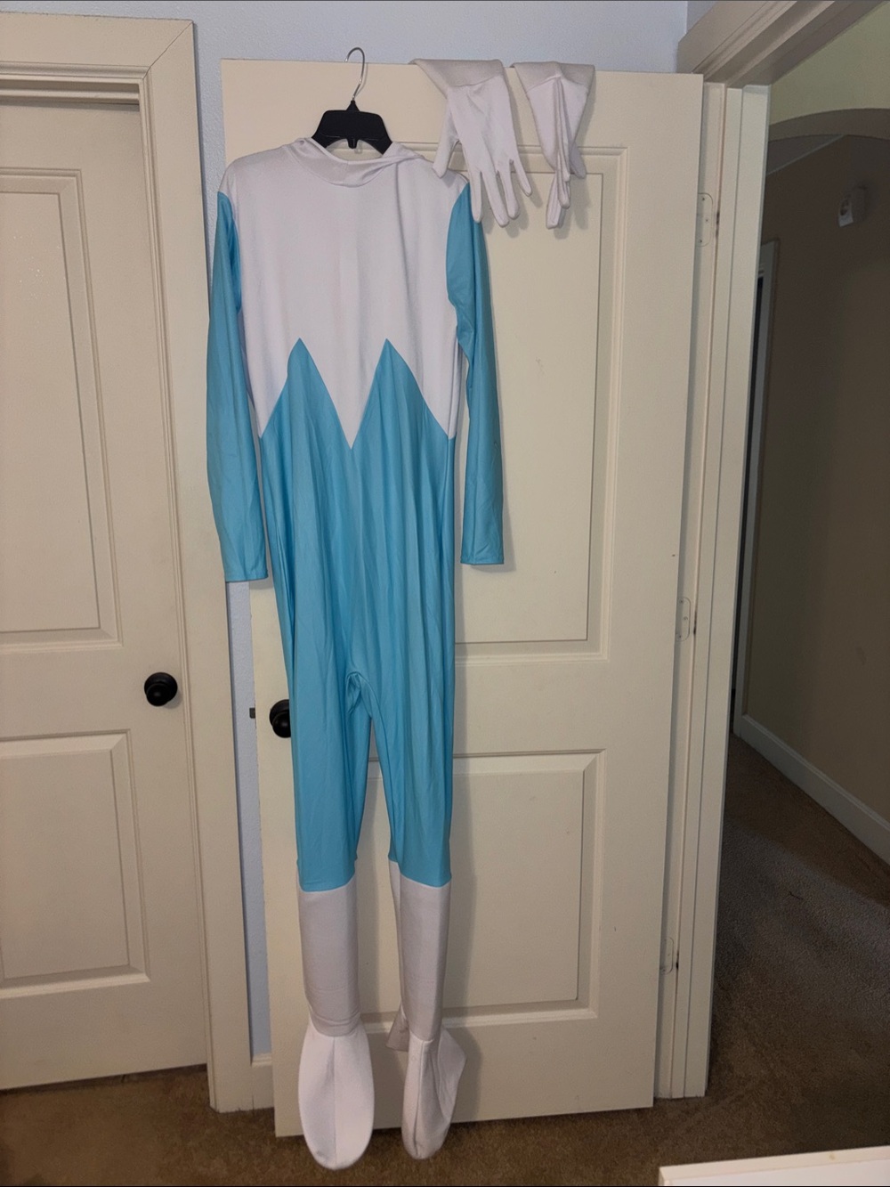 Frozone Incredibles Light Blue and White One-Piece Footed Costume